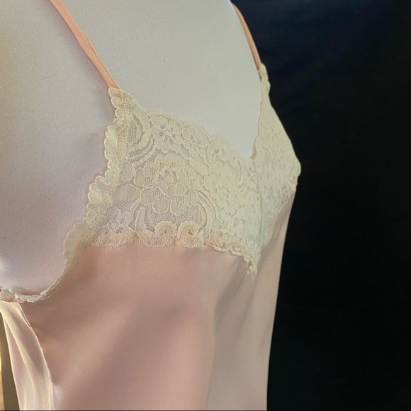 Vintage Camisole Perfect Caress  Anne Rothschild satin lace slip top peach pink - Picture 10 of 13